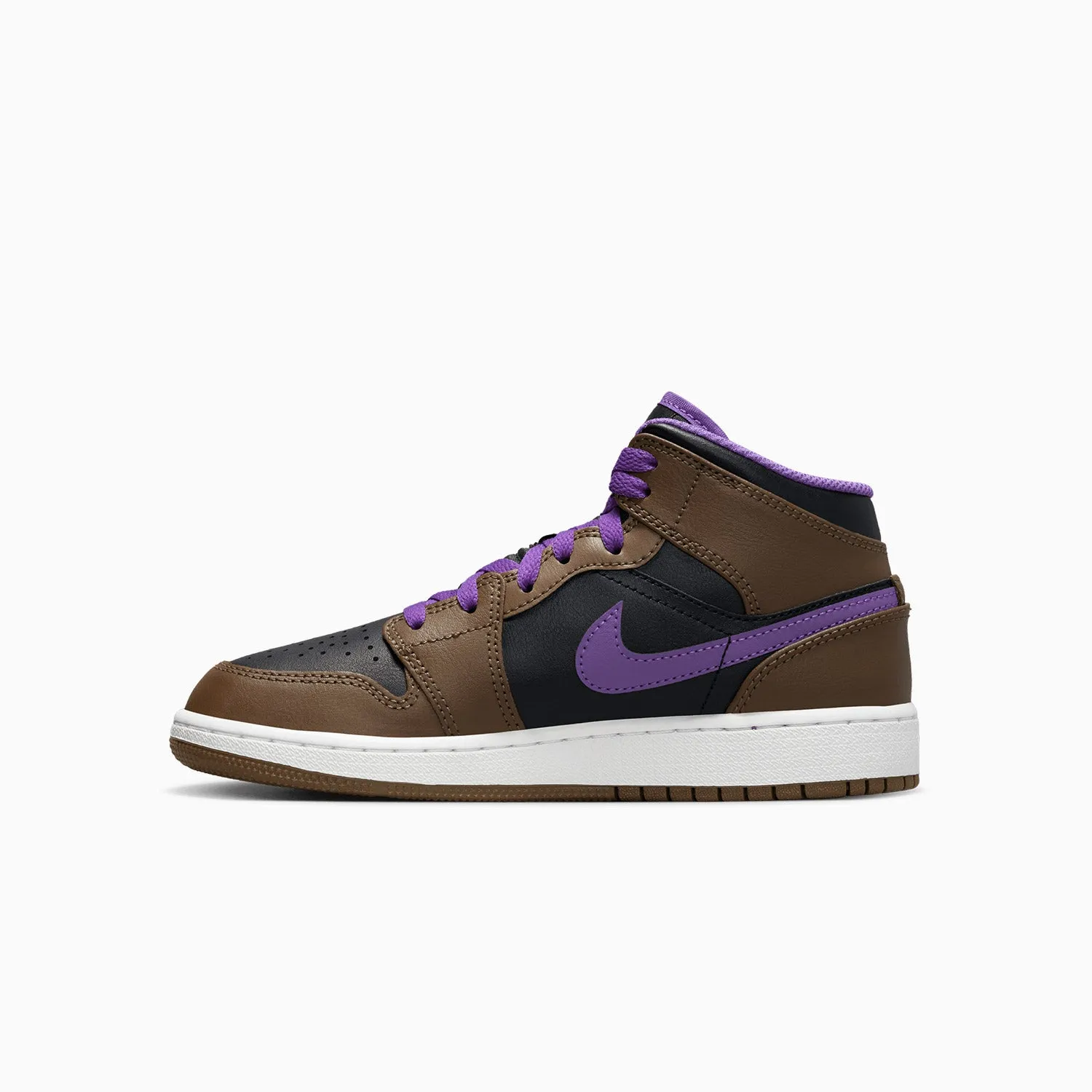 Kid's Air Jordan 1 Mid "Purple Mocha" Grade School