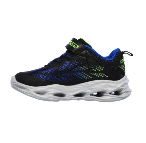 Kids Skechers Vortex Flash - Black/Blue/Lime Infant Boys Sneakers