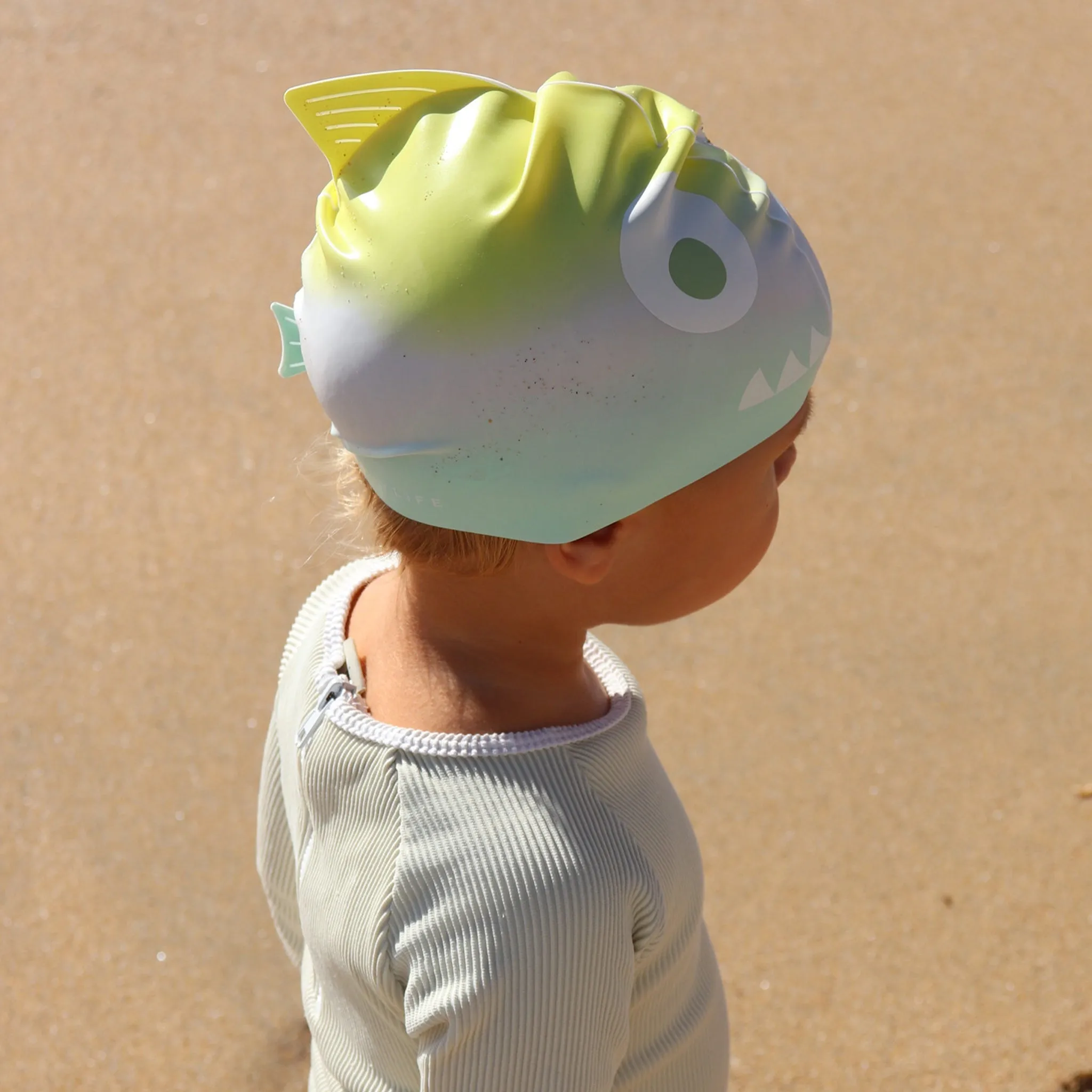 Kids Swimming Cap | Salty the Shark Multi