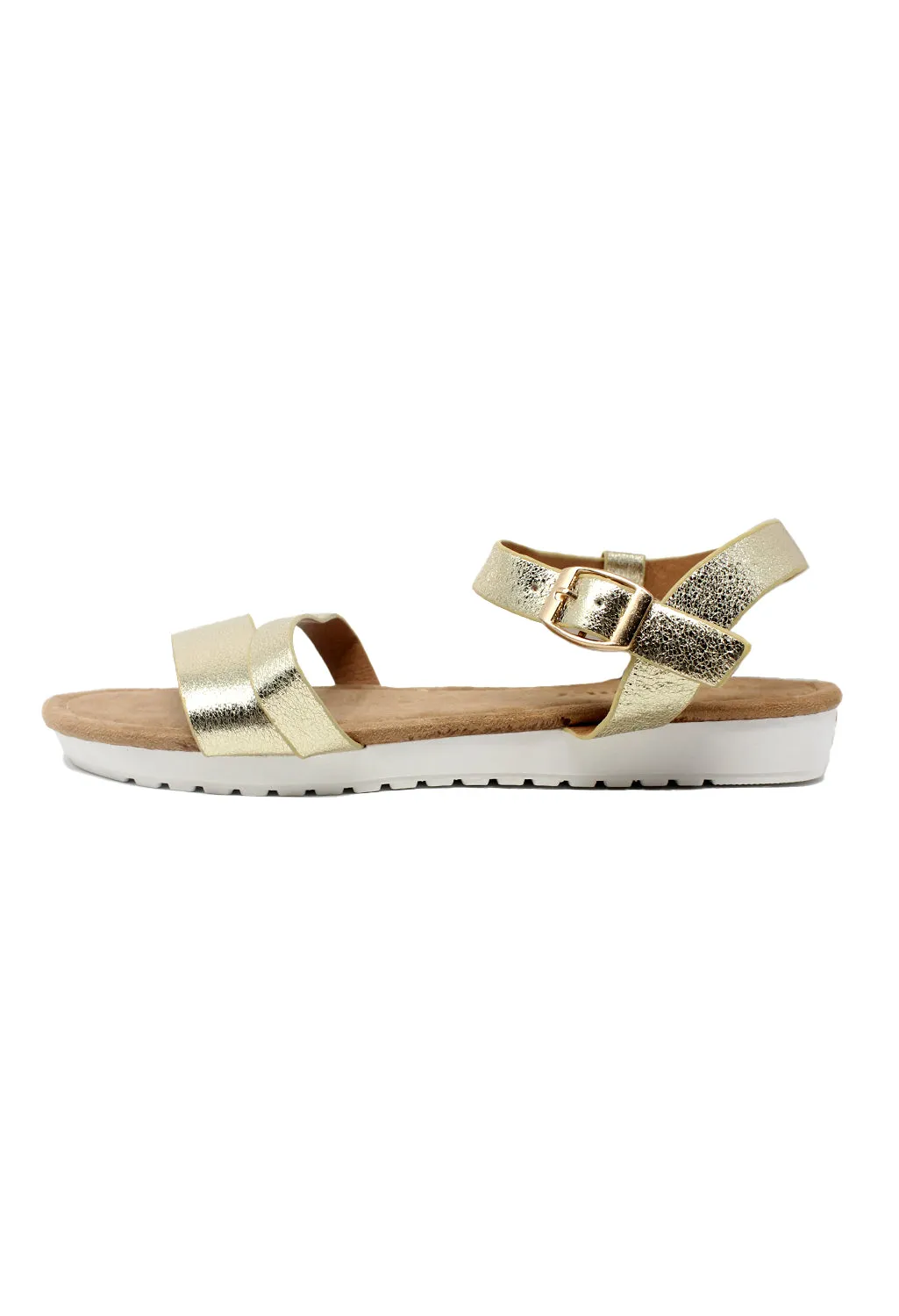 Lightweight Low Wedge Gold Sandal