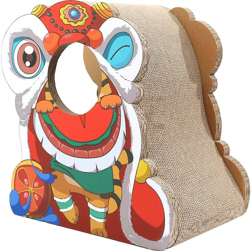 Lion Dance Cartoon Cat Scratching Post