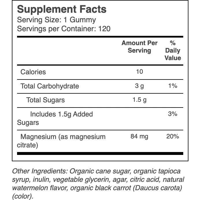 Magnesium Gummies Peach