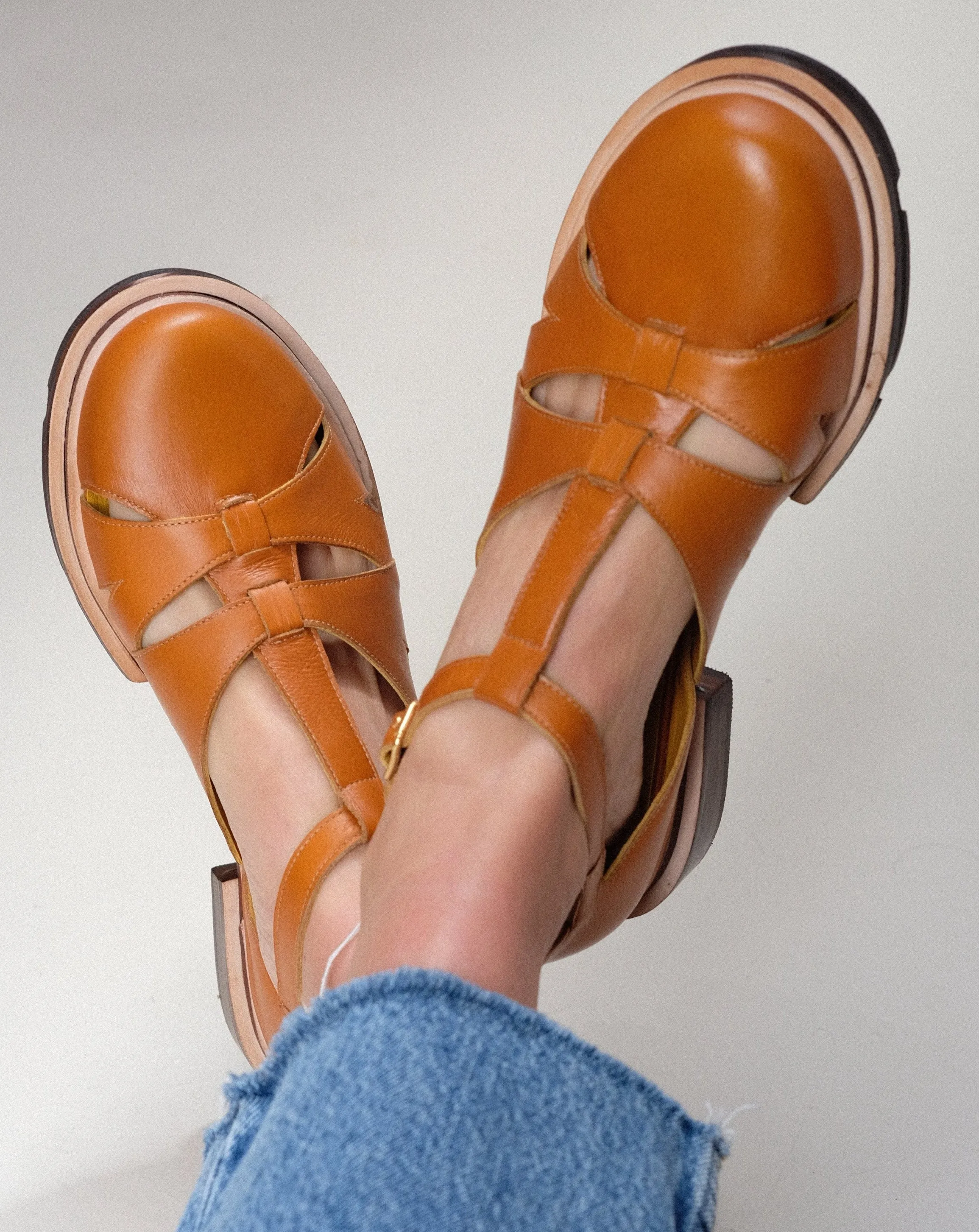 Maite Honey Brown Fisherman Sandals