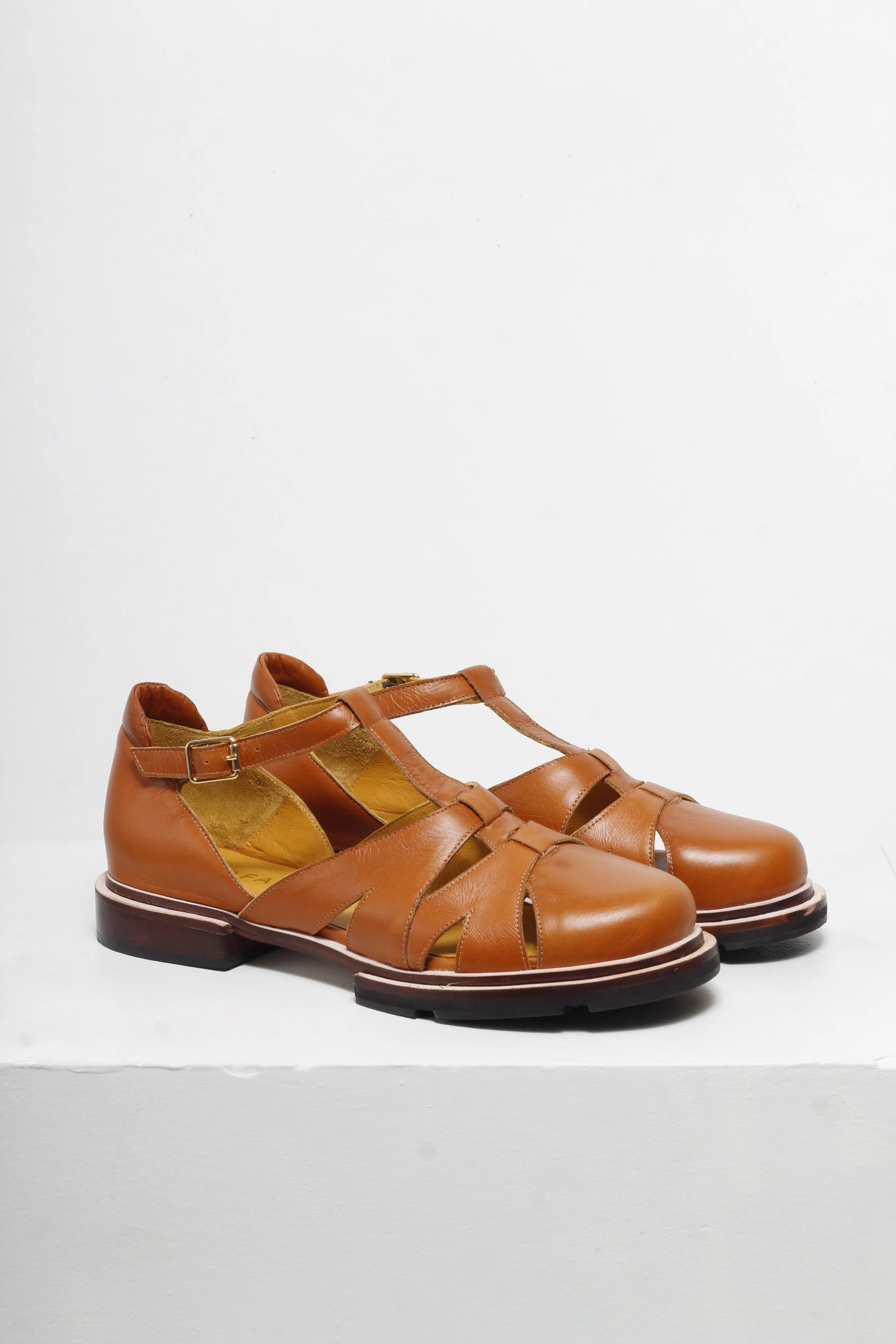 Maite Honey Brown Fisherman Sandals