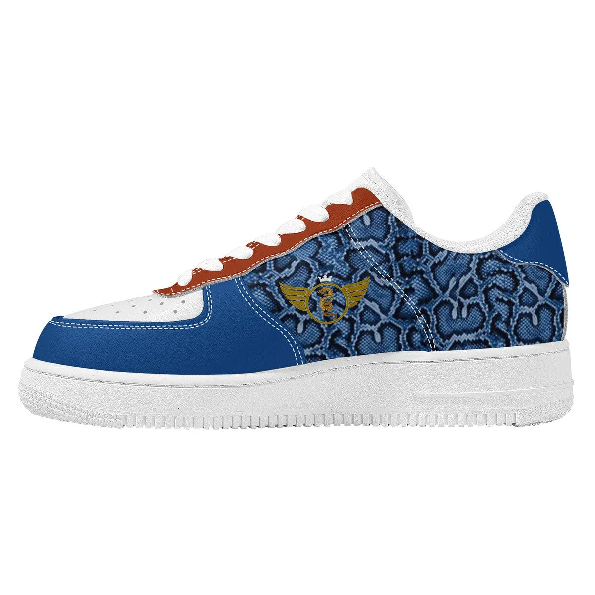 Majestic Blue and Re | Low Top Customized | Shoe Zero