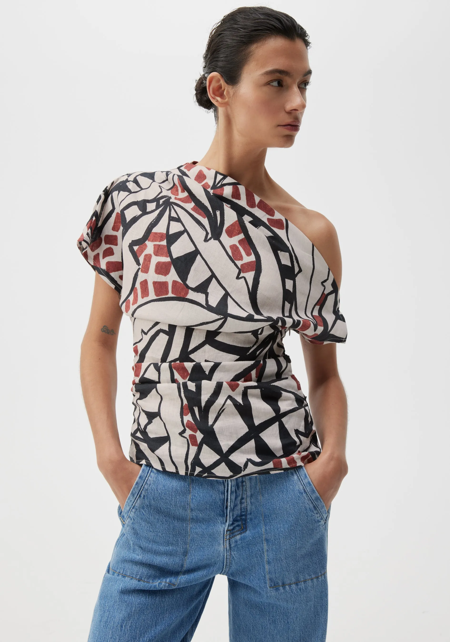 Malia Linen Top_Print