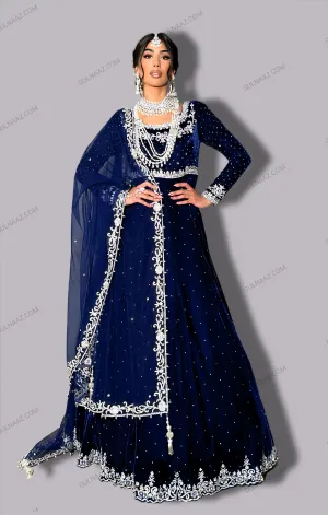 Manahil Velvet Gown