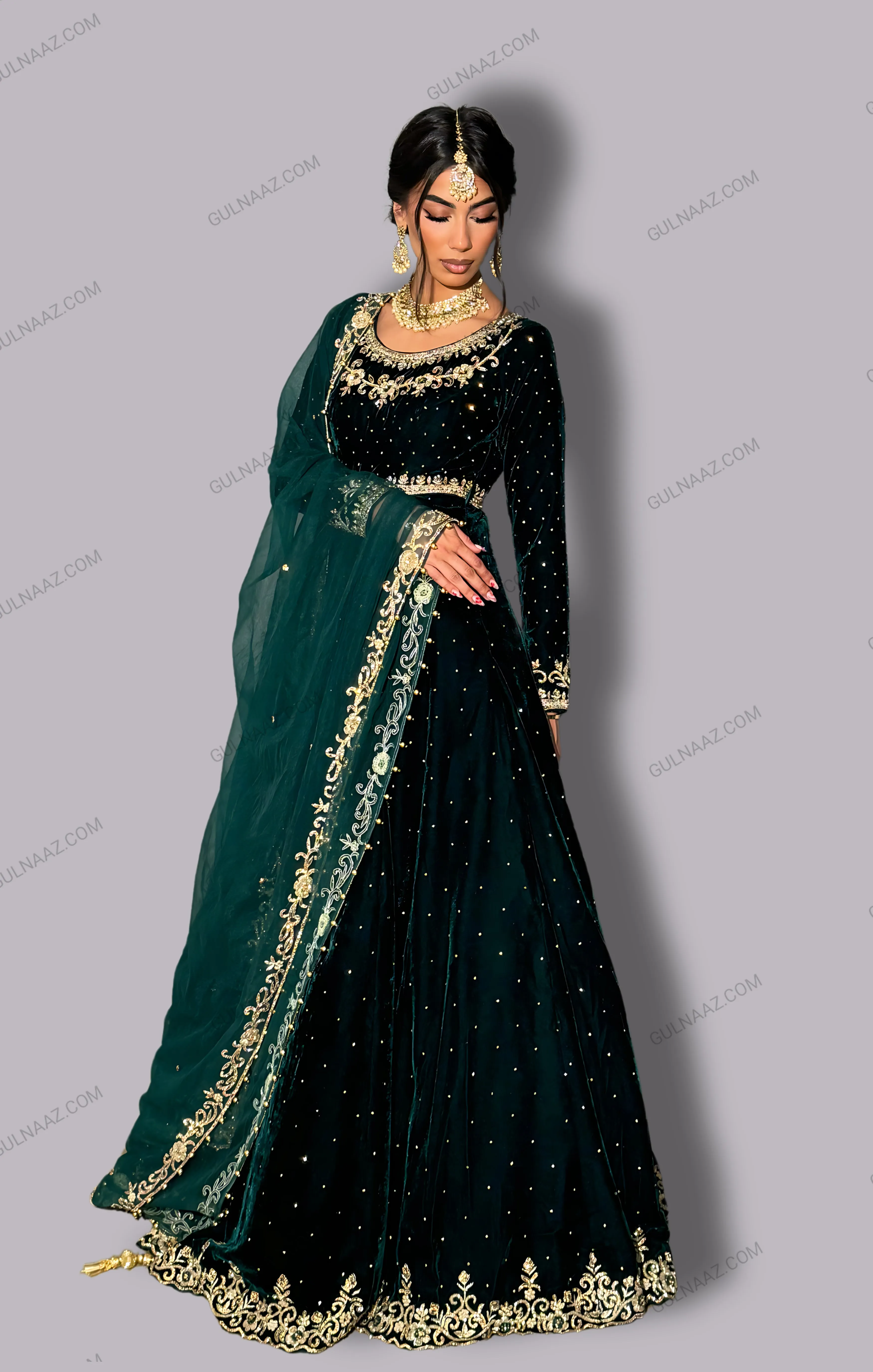 Manahil Velvet Gown