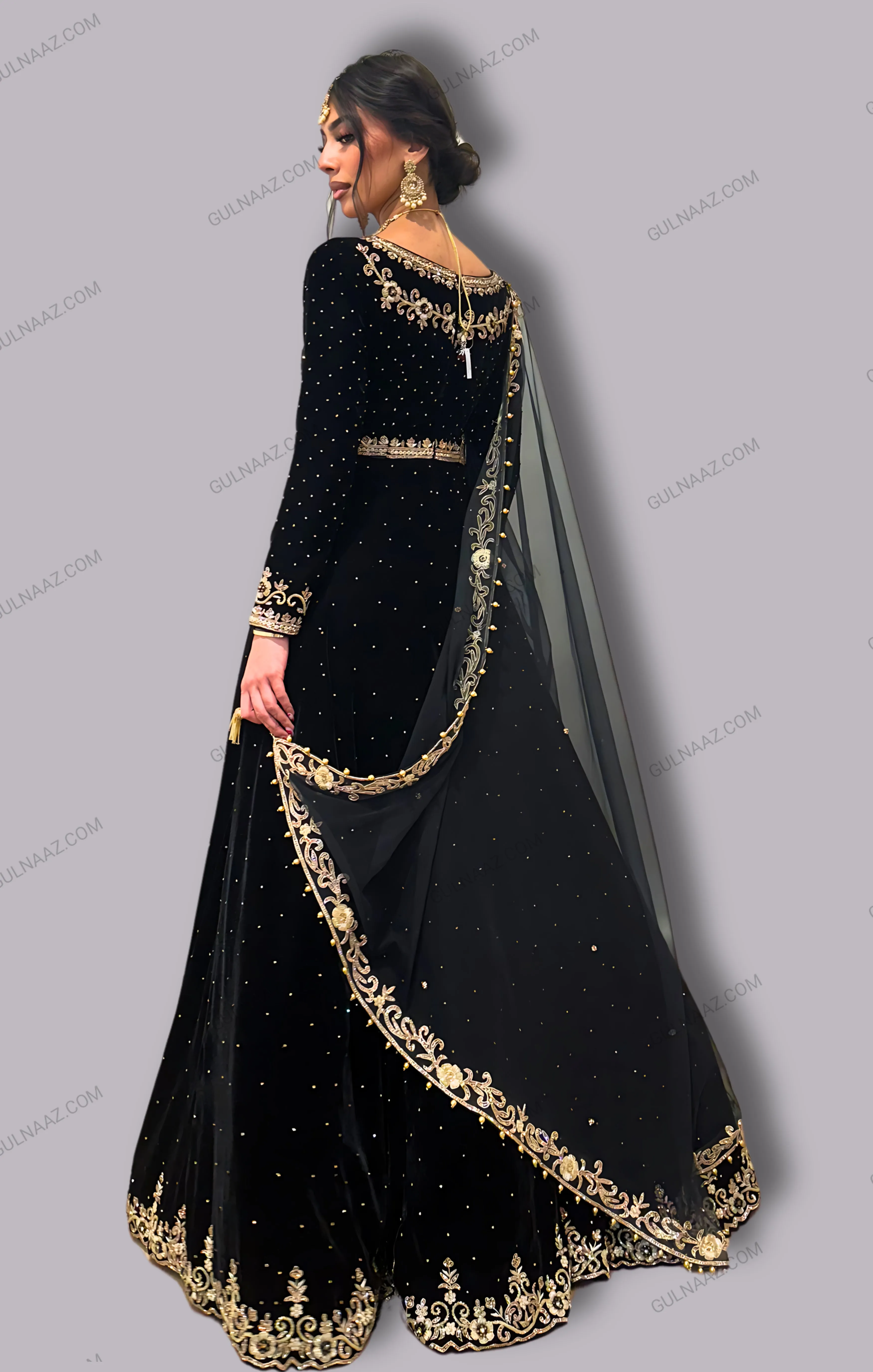 Manahil Velvet Gown