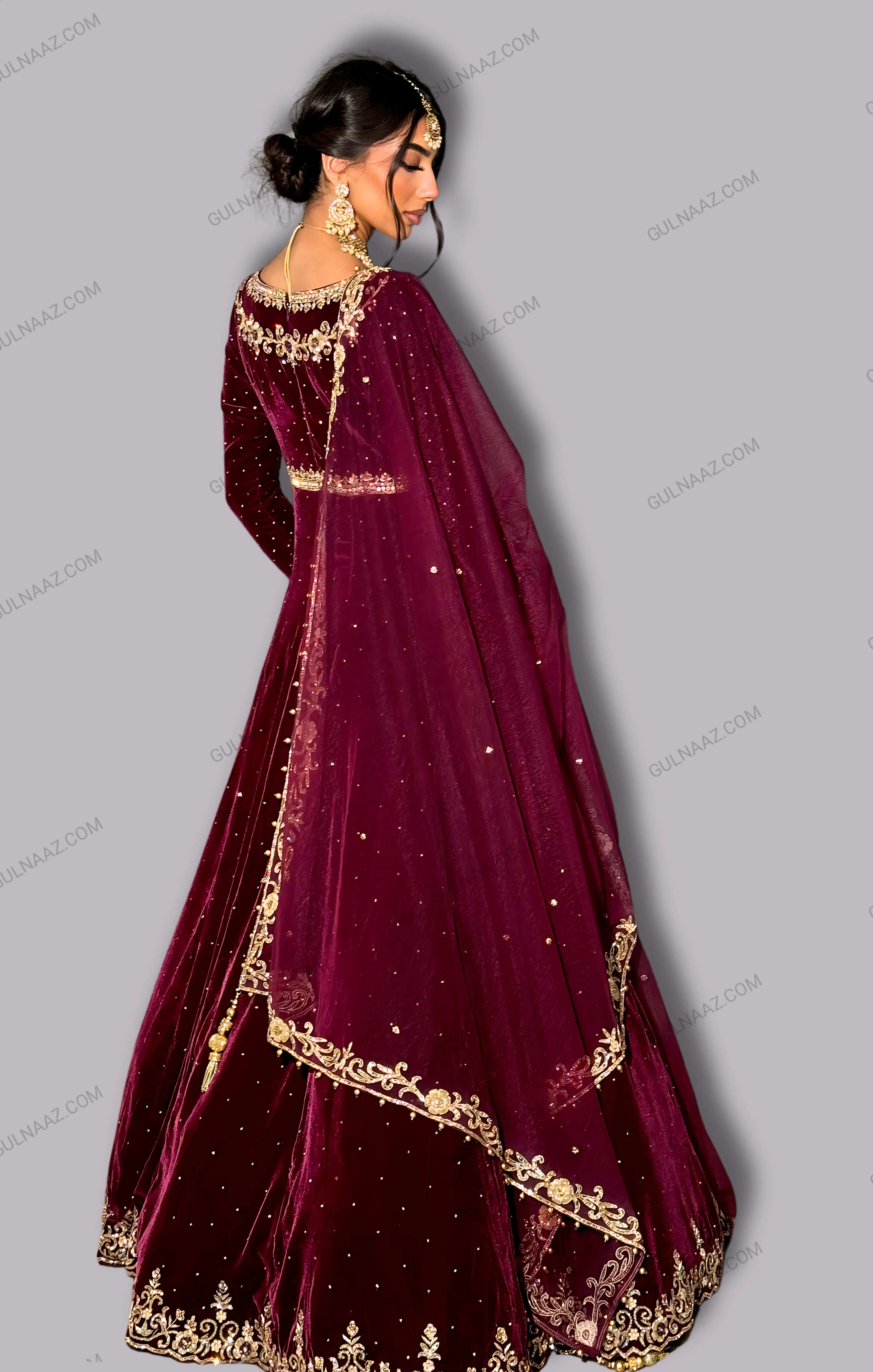 Manahil Velvet Gown