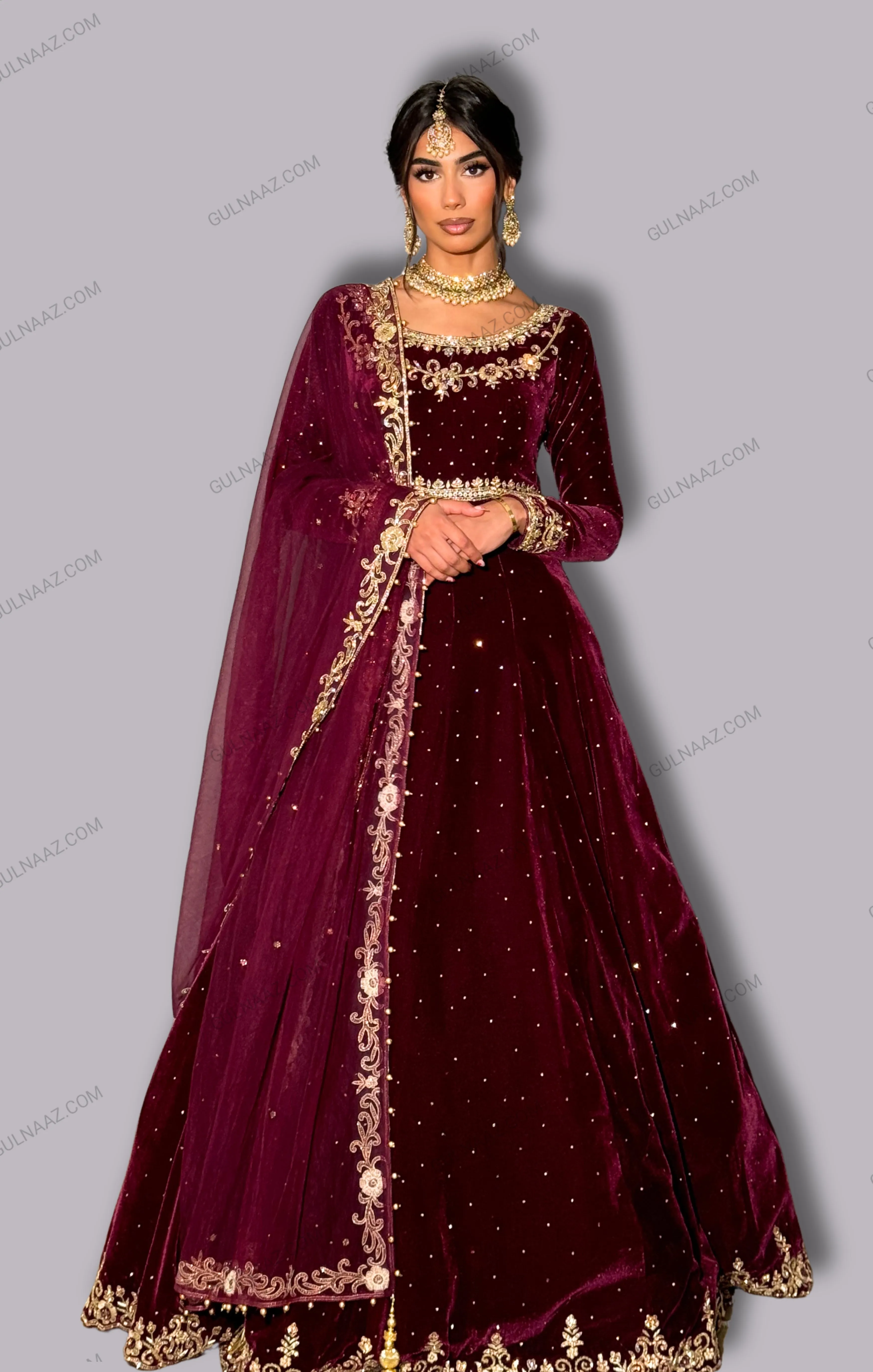 Manahil Velvet Gown