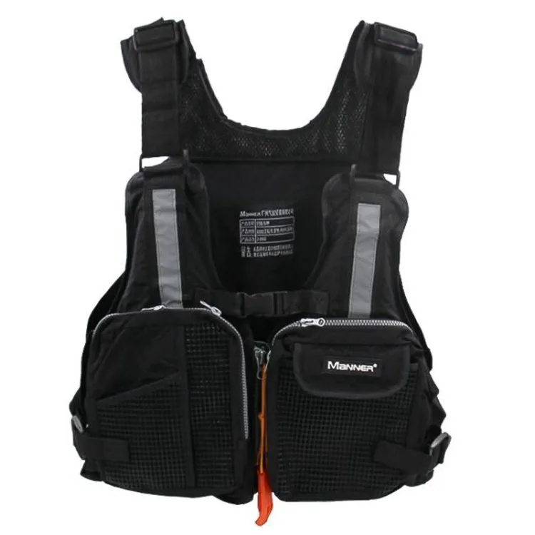 MANNER QP2027 Adult Buoyancy Fishing Vest Life Jacket(Black)