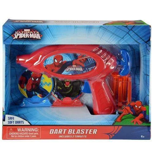 Marvel Spiderman Dart Blaster Safe Soft Darts