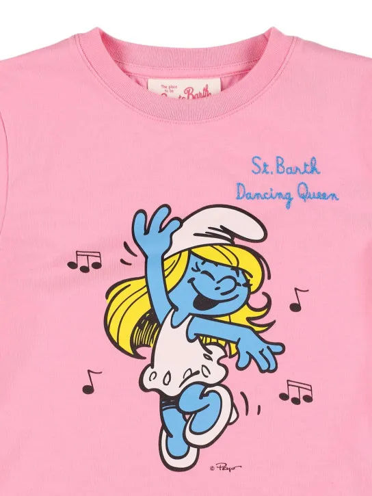 Mc2 Saint Barth   Smurfette print cotton jersey t-shirt 