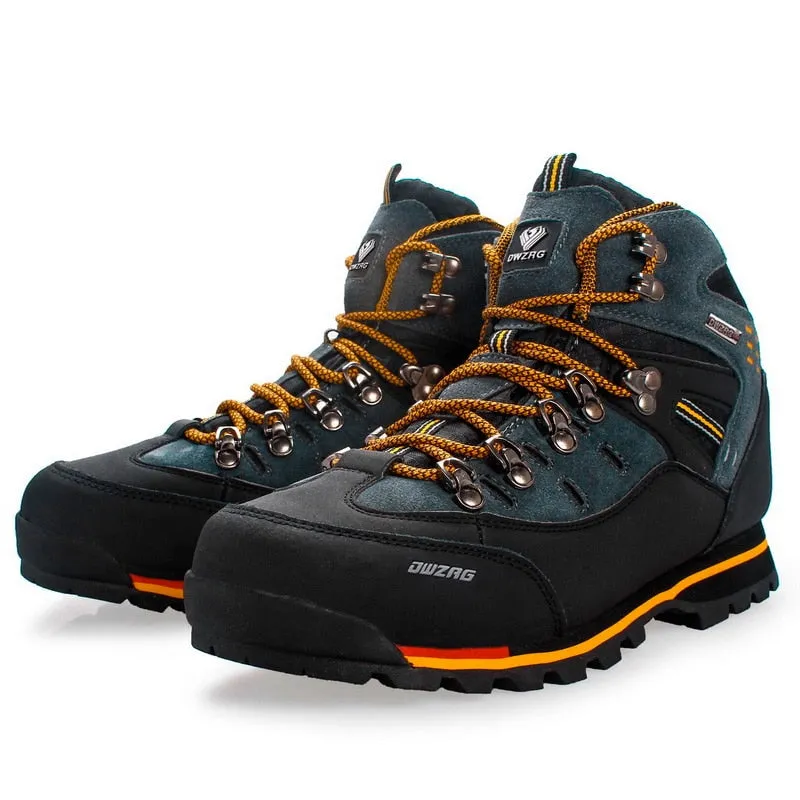 Men Hiking Shoes Waterproof Leather Shoes Climbing & Fishing Boots New Outdoor Sports Trainers High Top Winter Trekking Sneakers