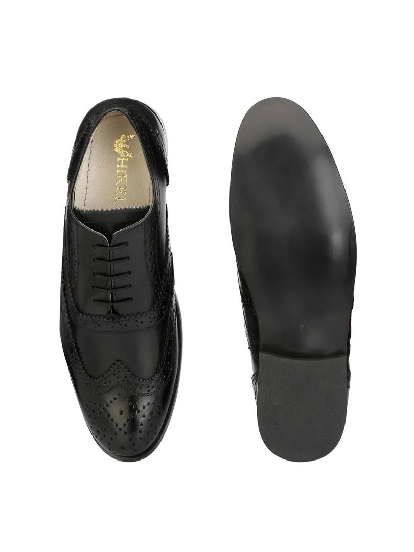 Men's Black Brogue  Original Leather Formal Shoes