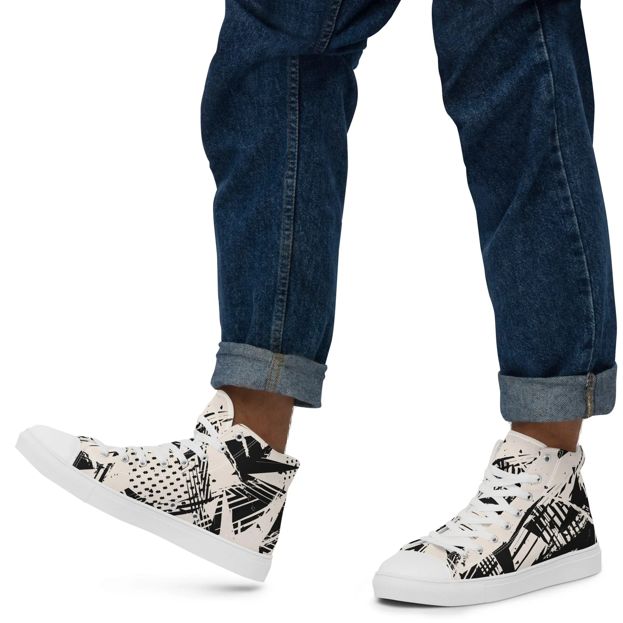 Men’s high top canvas shoes