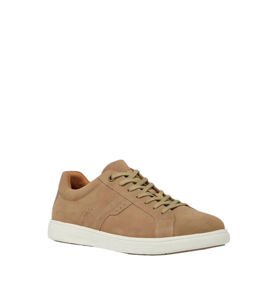 Mens Hush Puppies Gravity Taupe Suede Casual Sneaker