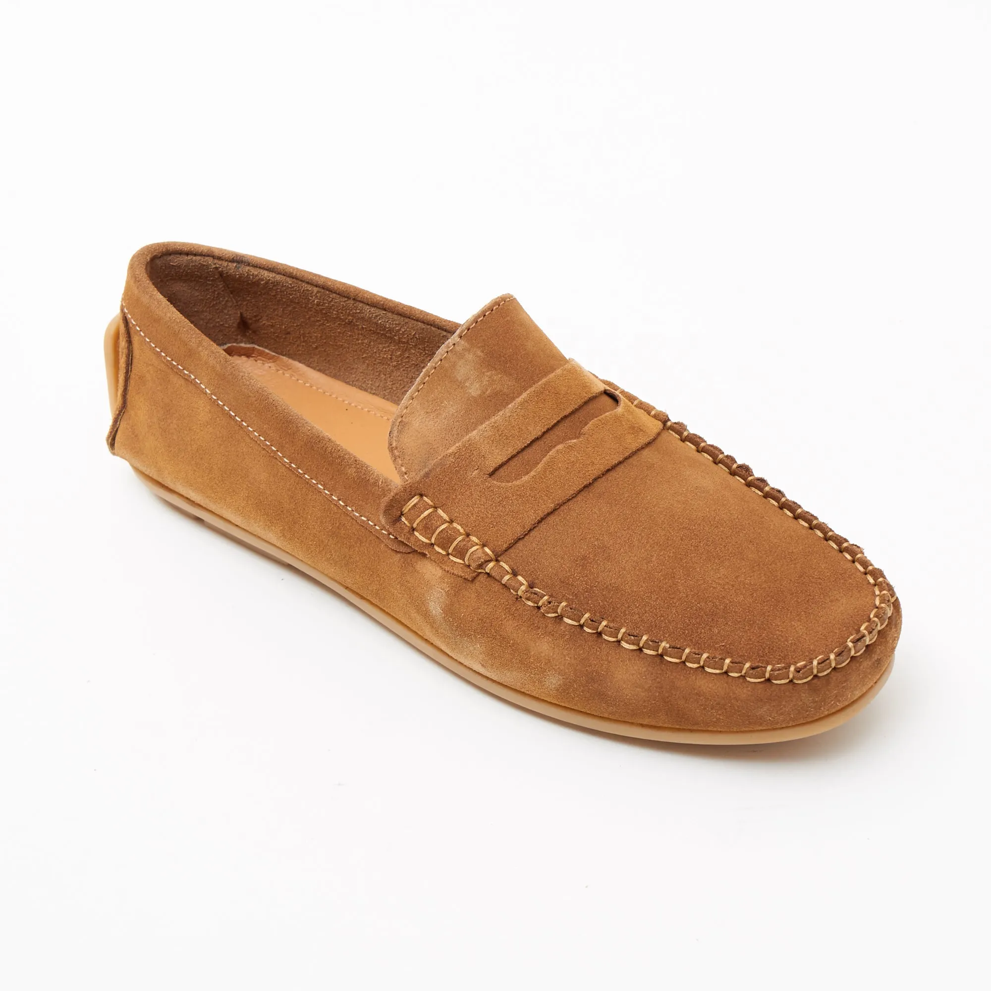 Mens Suede Casual Slip On Shoes - 4611-S_Tan