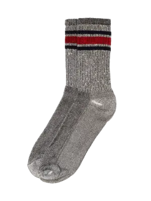 Merino Activity Socks- Grey/Red