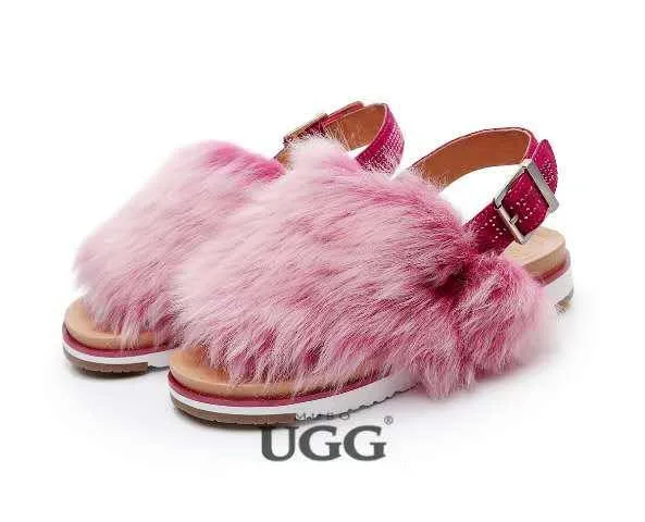 MUBO UGG Women's Casual Fur Sandal