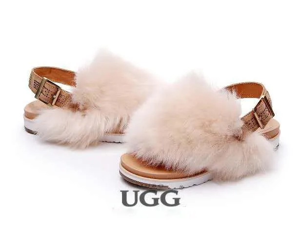 MUBO UGG Women's Casual Fur Sandal