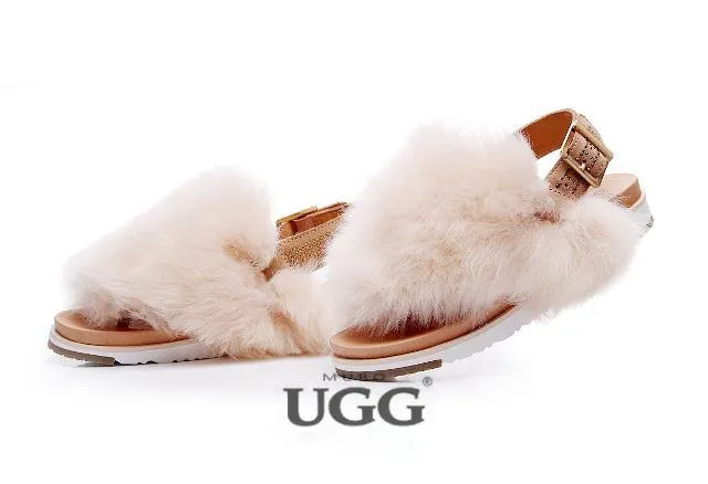 MUBO UGG Women's Casual Fur Sandal