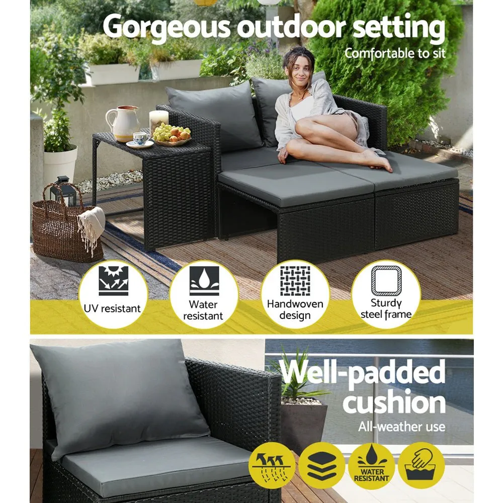 Multi Function Outdoor Setting - Black