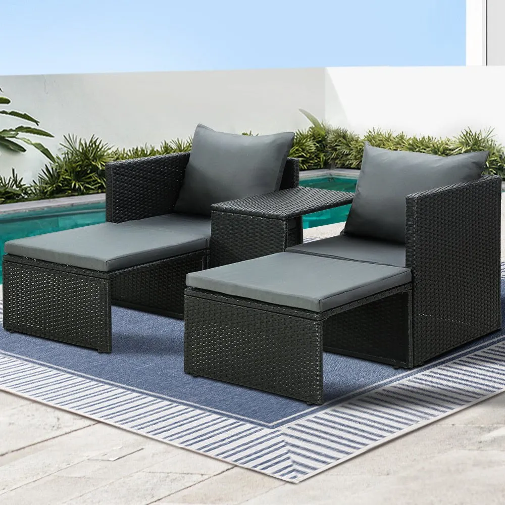 Multi Function Outdoor Setting - Black