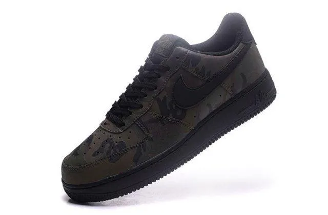 N A F 1 Low Olive Reflective Camo Black  Men's Casual Shoes Sneakers