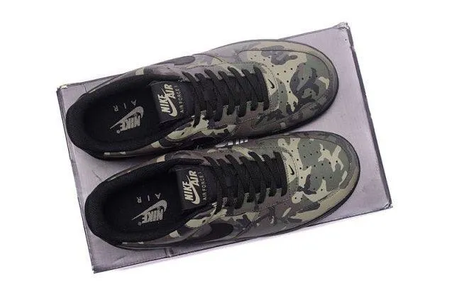 N A F 1 Low Olive Reflective Camo Black  Men's Casual Shoes Sneakers