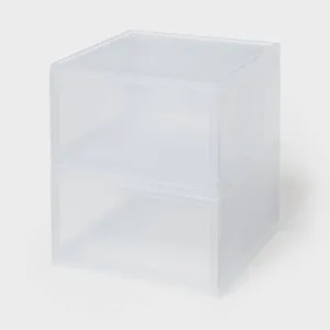 New - Stackable Large Bin Front Opening Clear - Brightroom