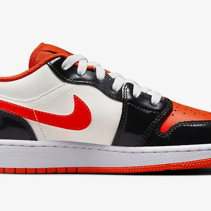 Nike Kid's Air Jordan 1 Low GS Shoes - Team Orange / Black / Sail