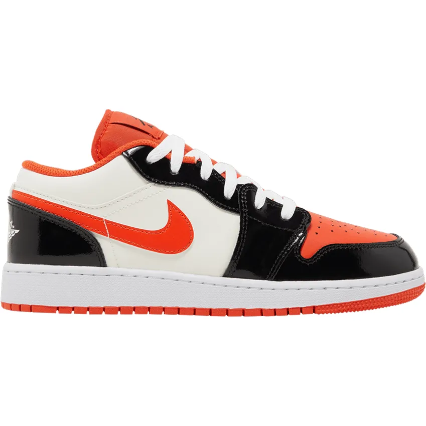 Nike Kid's Air Jordan 1 Low GS Shoes - Team Orange / Black / Sail