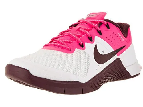 NIKE WOMENS METCON 2 WHITE/NGHT MAROON PNK BLST BLK TRAINING SHOE 9 WOMEN US