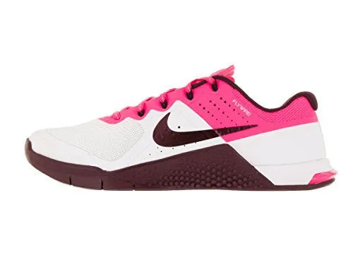 NIKE WOMENS METCON 2 WHITE/NGHT MAROON PNK BLST BLK TRAINING SHOE 9 WOMEN US