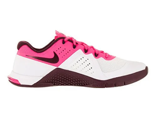 NIKE WOMENS METCON 2 WHITE/NGHT MAROON PNK BLST BLK TRAINING SHOE 9 WOMEN US