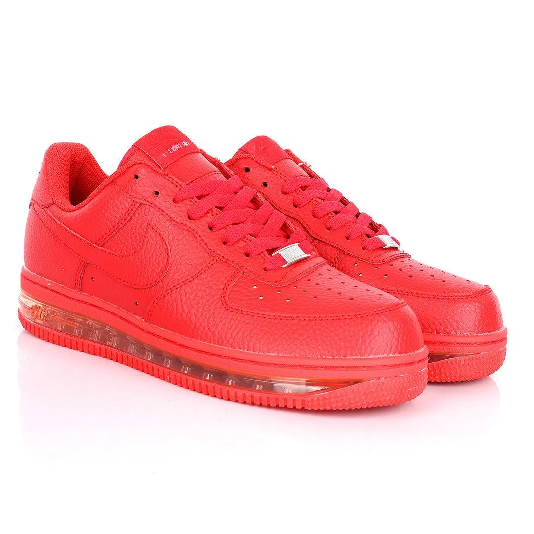 NK Force 1 Translucent Panel Designed Sneakers- Red