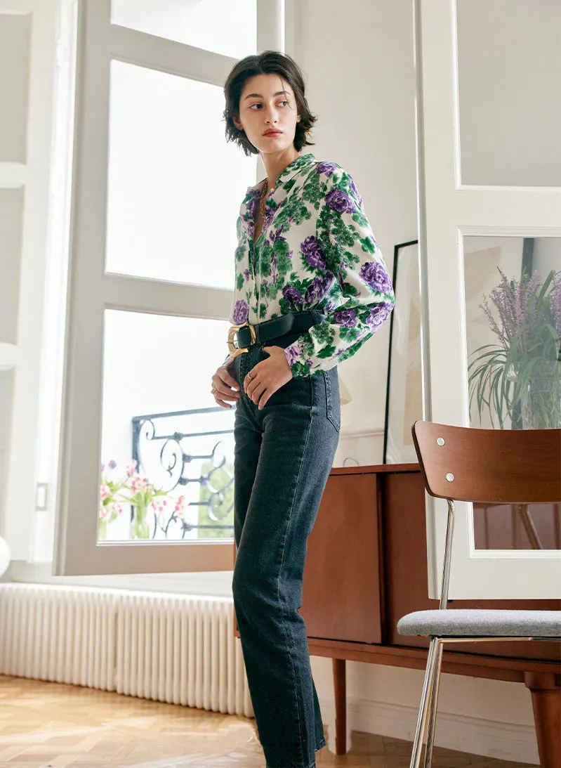 NoNothing | Classy pure silk shirt -multi color