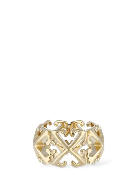 Off-White   Multi Arrow brass ring 