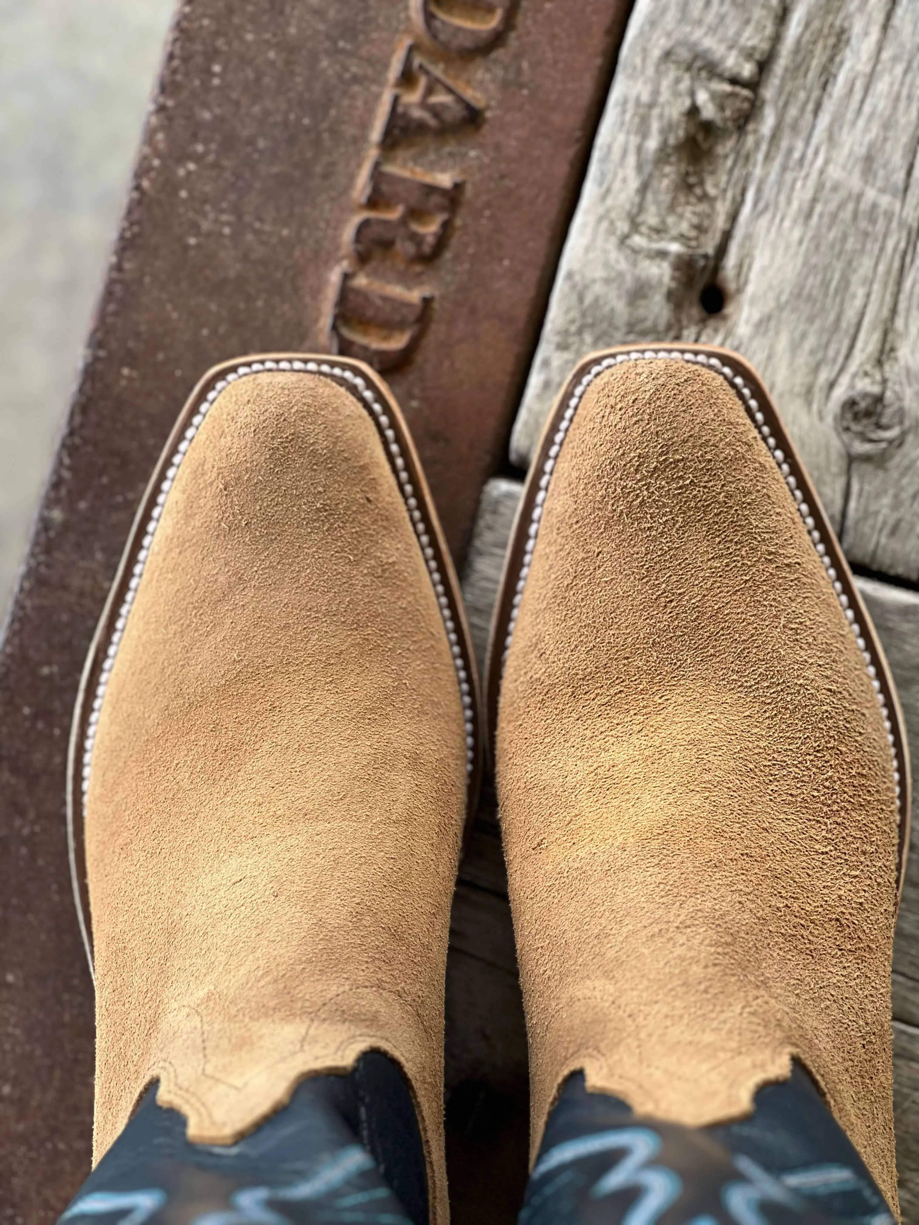 Olathe Boot Co. | Tan Newman KS Toe Tall Top Boot