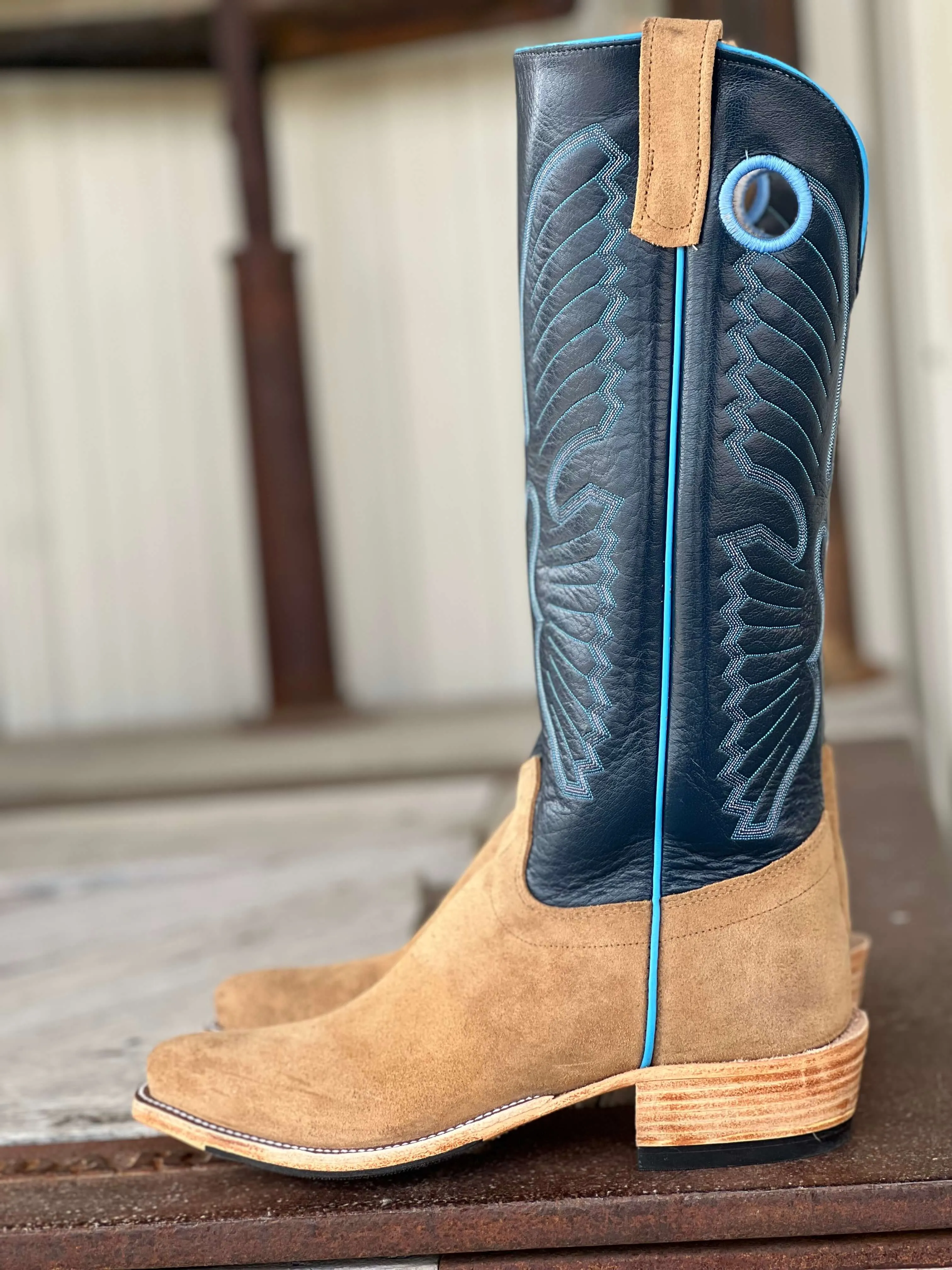 Olathe Boot Co. | Tan Newman KS Toe Tall Top Boot