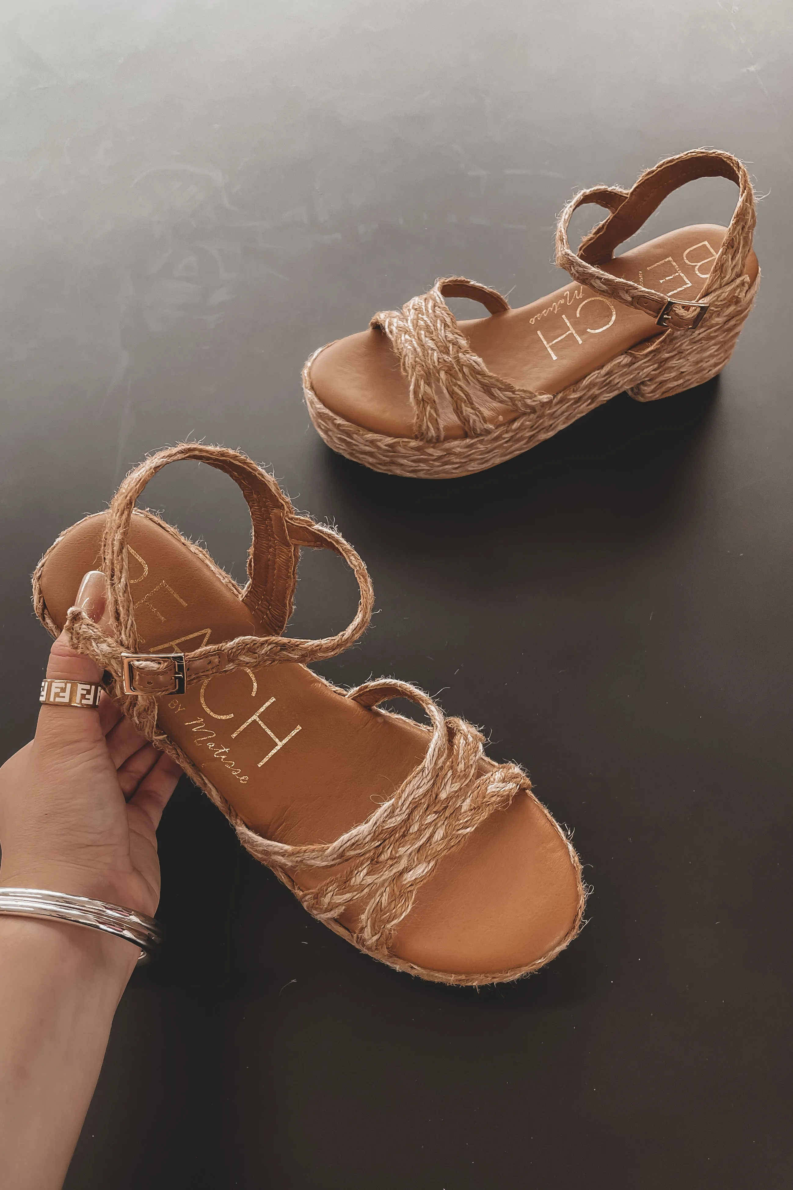 On Island Time Braided Platform Heel