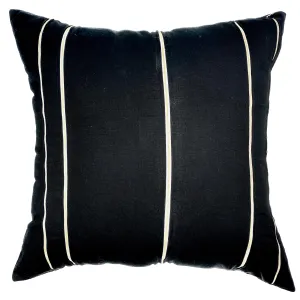 Onyx Zipper Modern Outdoor Throw Pillow Cover 24x24