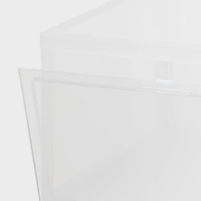 Open Box - Stackable Large Bin Front Opening Clear - Brightroom