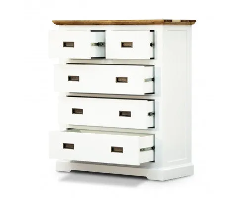 Orville Tallboy 5 Chest of Drawers Solid Wood Storage Cabinet - Multi Color