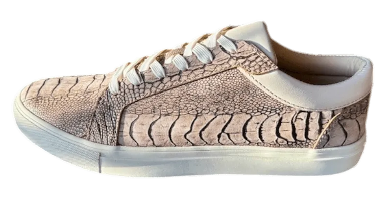 Ostrich Leg Nubuck Sneakers - The matchmaker