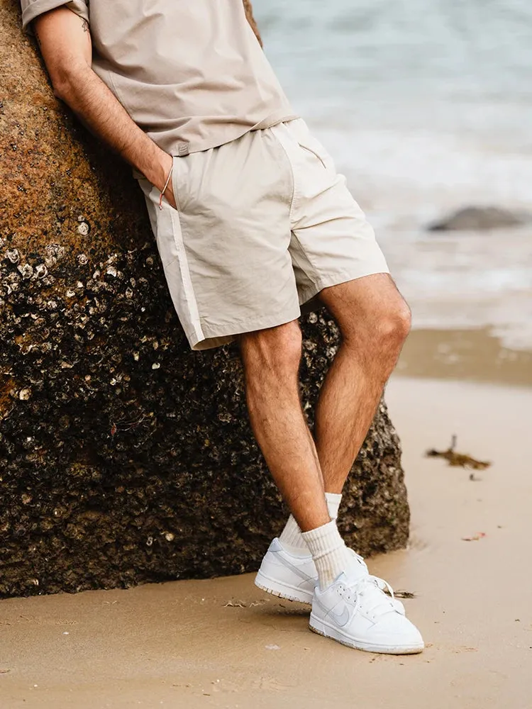 Oversize Casual Shorts with Contrast Color - Beach Pants