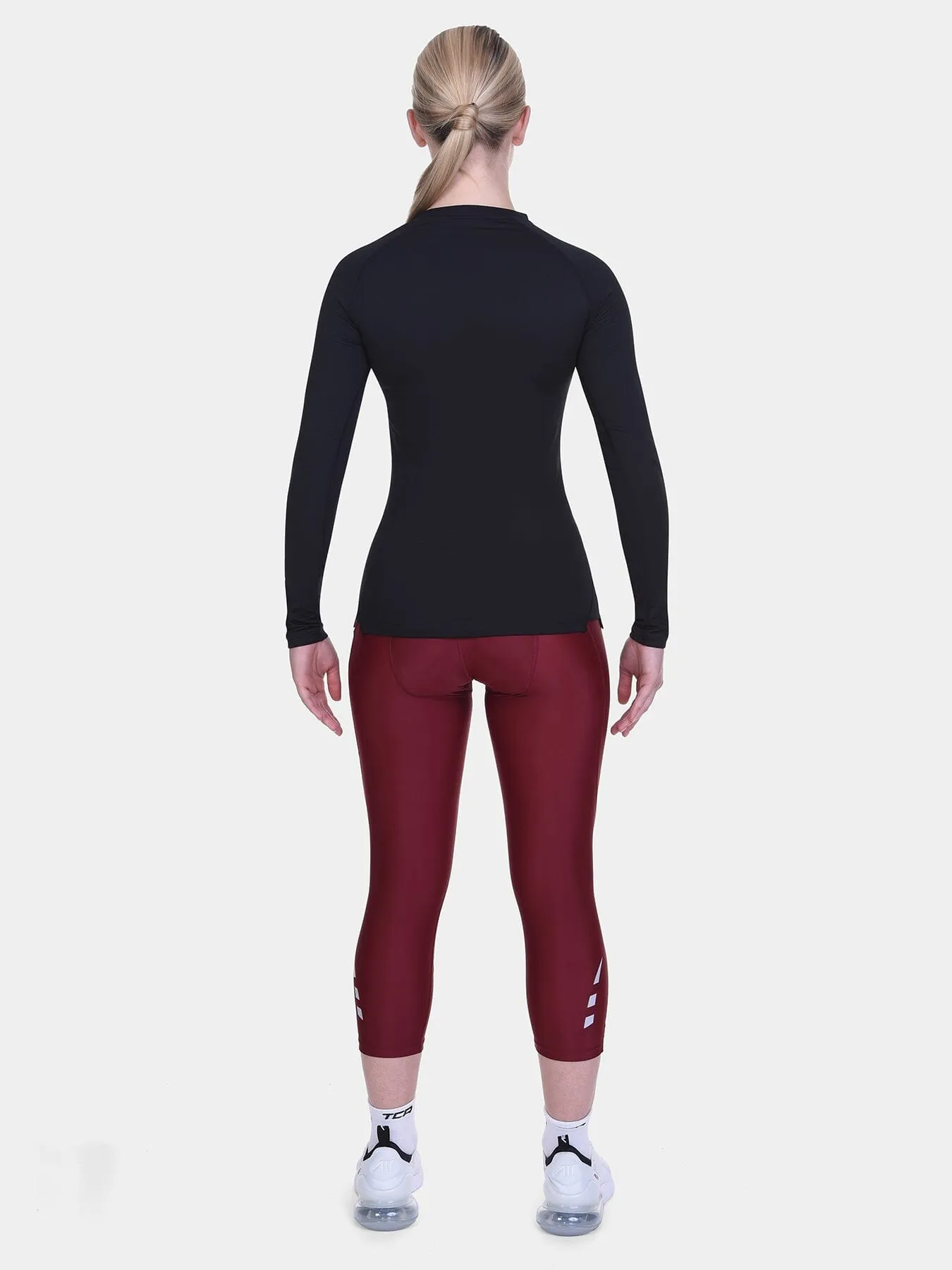 Padded Capri Cycling Leggings For Women With Reflective Strips & Side Pocket