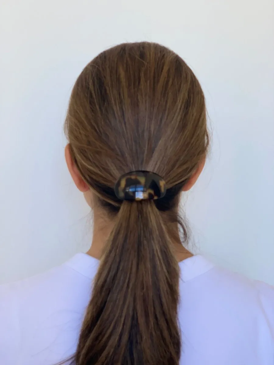 Paris Mode - Ponytail Elastic - Dark Tortoise Shell